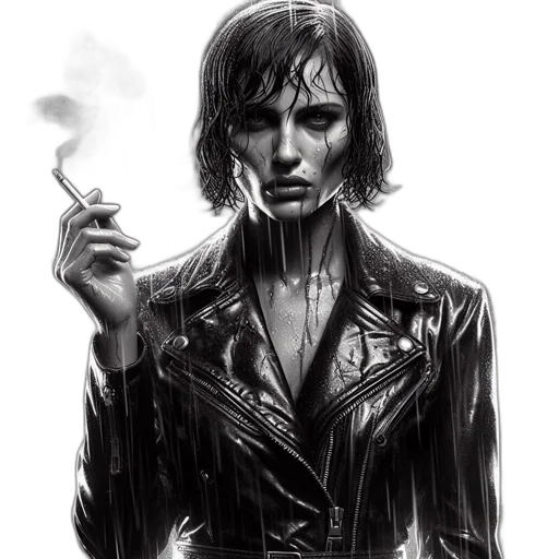 jacket, comic book art, cyberpunk, concept art transparent PNG cut-out