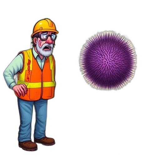 staff, concept art, safety-geared, man transparent PNG cut-out