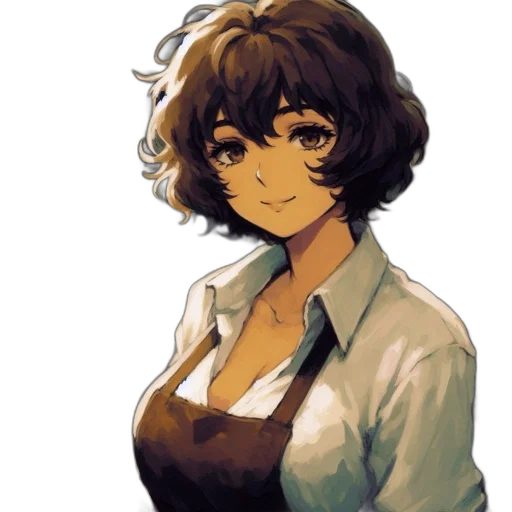 staff, face, dress, flower transparent PNG cut-out