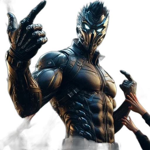 comic book art, concept art, 3d render, towering transparent PNG cut-out