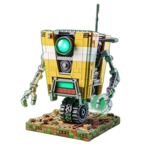 robot, 3d render, concept art, detailed transparent PNG cut-out