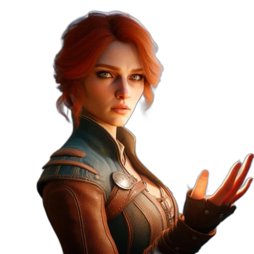 jacket, staff, face, concept art transparent PNG cut-out