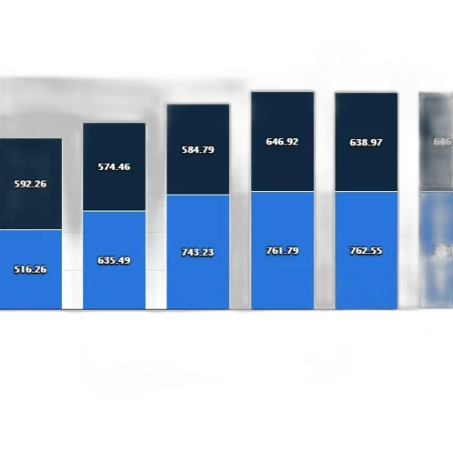 blue, bar, chart, shows transparent PNG cut-out