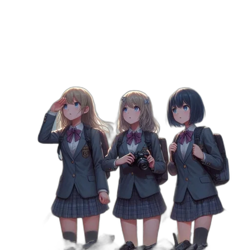 staff, jacket, mask, umbrella transparent PNG cut-out