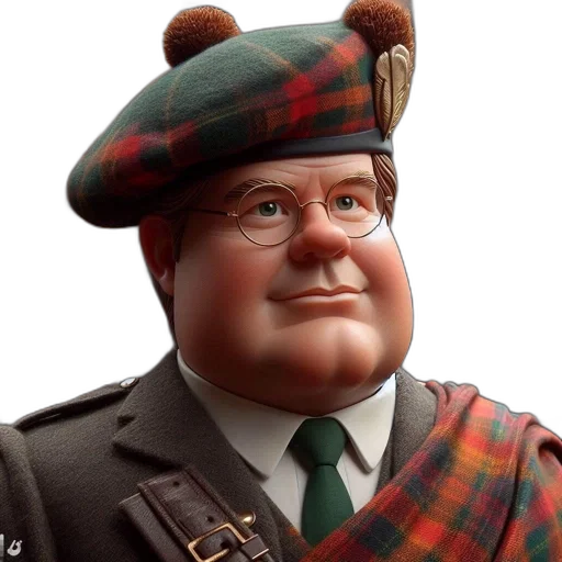 animated, figure, scottish, attire transparent PNG cut-out