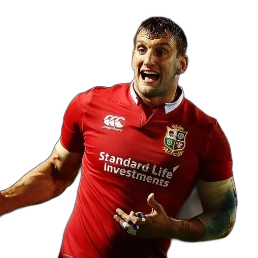 rugby, player, wearing, red transparent PNG cut-out