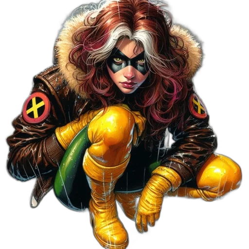 jacket, comic book art, concept art, fantasy art transparent PNG cut-out