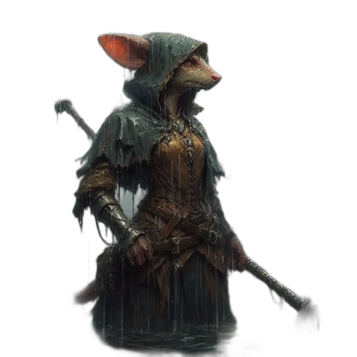 hat, animal, staff, creature transparent PNG cut-out