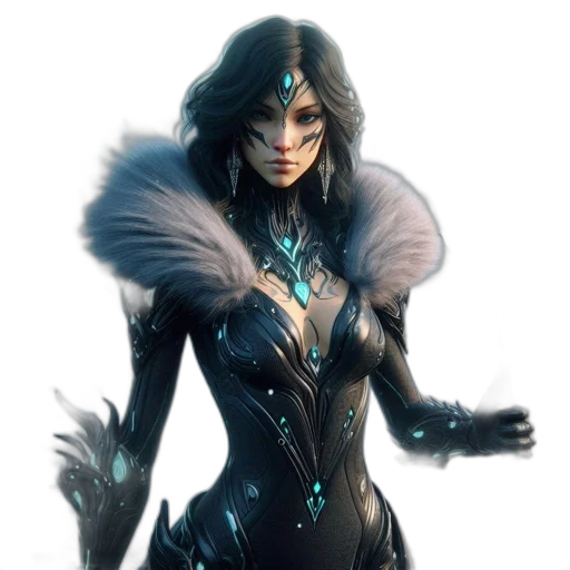 concept art, fantasy art, comic book art, cyberpunk transparent PNG cut-out