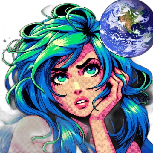 hair, face, anime, comic book art transparent PNG cut-out