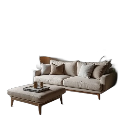 furniture, 3d render, photorealistic, earth tones transparent PNG cut-out