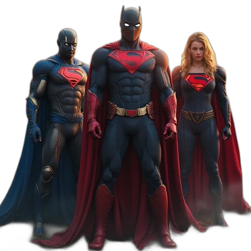 concept art, comic book art, 3d render, defenders transparent PNG cut-out