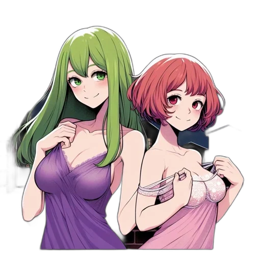 dress, staff, weapon, anime transparent PNG cut-out