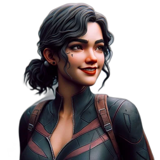 face, concept art, comic book art, fantasy art transparent PNG cut-out