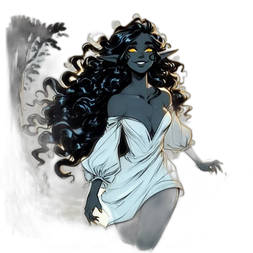dress, concept art, fantasy art, comic book art transparent PNG cut-out