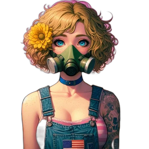 mask, face, dress, flower transparent PNG cut-out