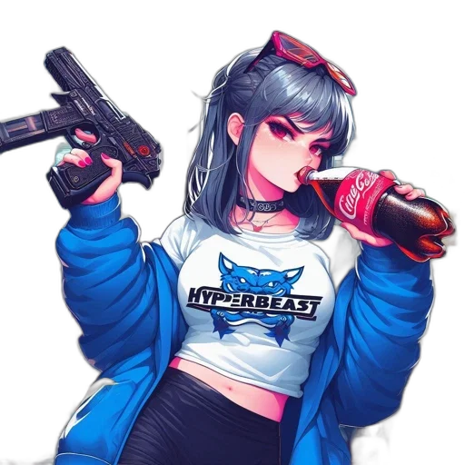 jacket, weapon, car, robot transparent PNG cut-out