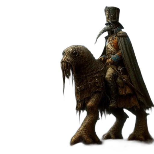 creature, concept art, fantasy art, 3d render transparent PNG cut-out