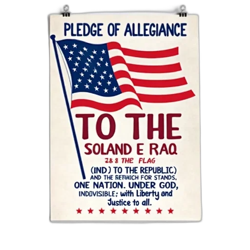poster, title, pledge, allegiance transparent PNG cut-out