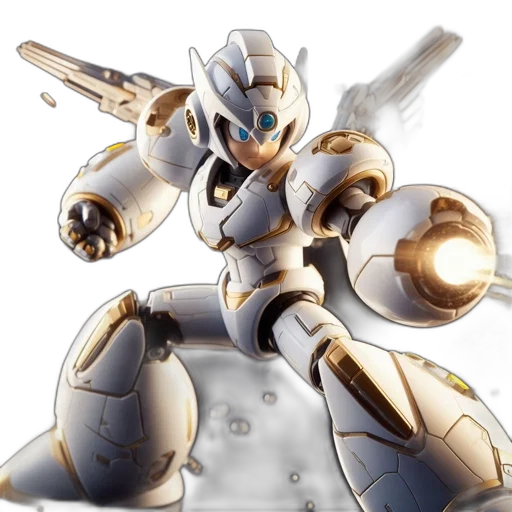 robot, weapon, concept art, 3d render transparent PNG cut-out