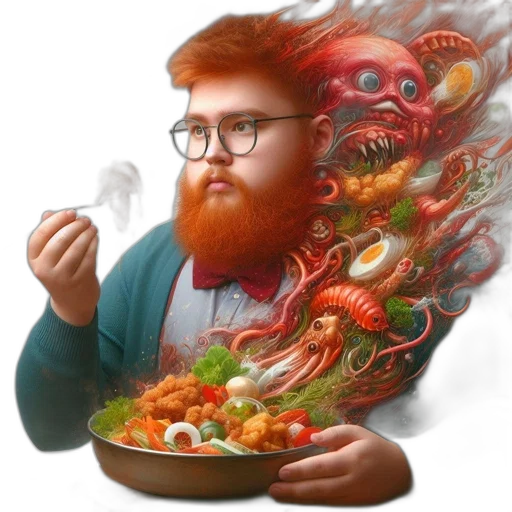food, creature, dragon, staff transparent PNG cut-out