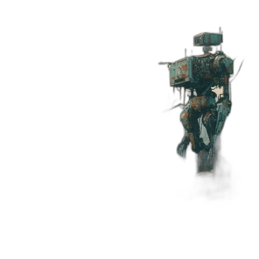 robot, weapon, creature, staff transparent PNG cut-out