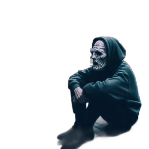 mask, face, creature, jacket transparent PNG cut-out