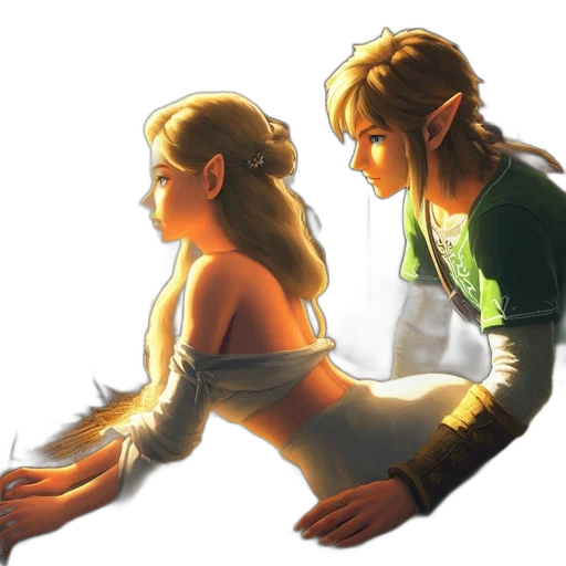 concept art, fantasy art, watercolor, pixel art transparent PNG cut-out