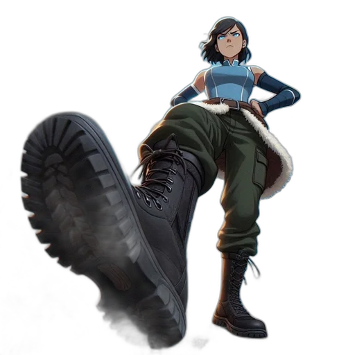 shoes, staff, weapon, concept art transparent PNG cut-out