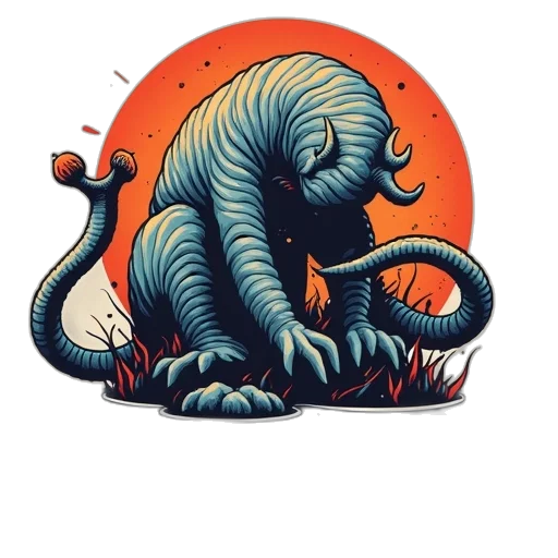 creature, dragon, animal, staff transparent PNG cut-out