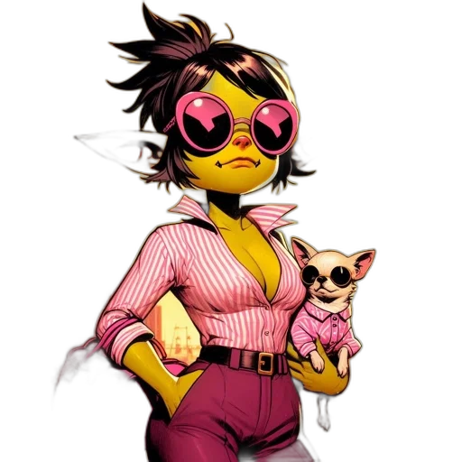 jacket, animal, staff, concept art transparent PNG cut-out