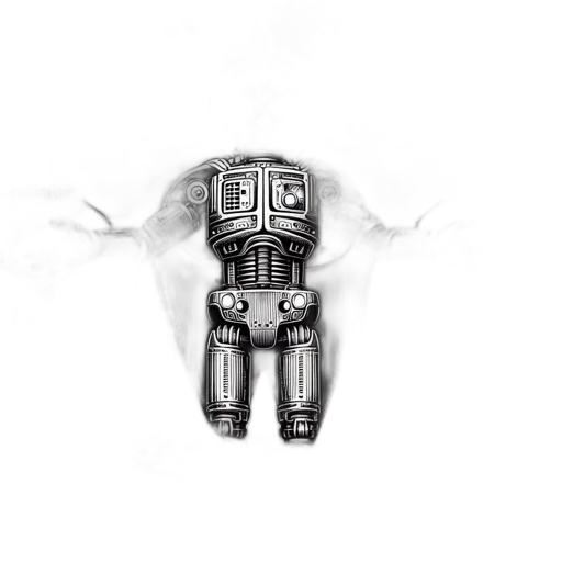 robot, creature, weapon, mask transparent PNG cut-out