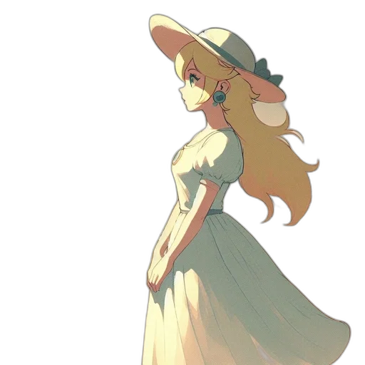dress, hat, crown, staff transparent PNG cut-out