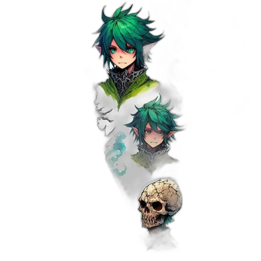 staff, mask, jacket, pixel art transparent PNG cut-out