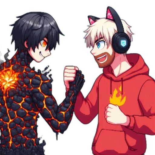 weapon, jacket, pixel art, anime transparent PNG cut-out
