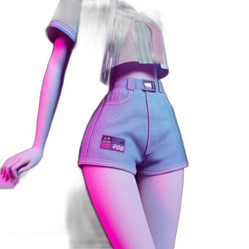 jacket, robot, dress, vaporwave transparent PNG cut-out