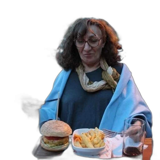 food, dress, jacket, face transparent PNG cut-out