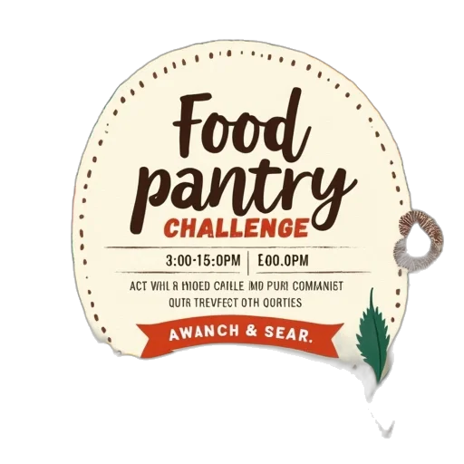 food, pantry, challenge, flyer transparent PNG cut-out