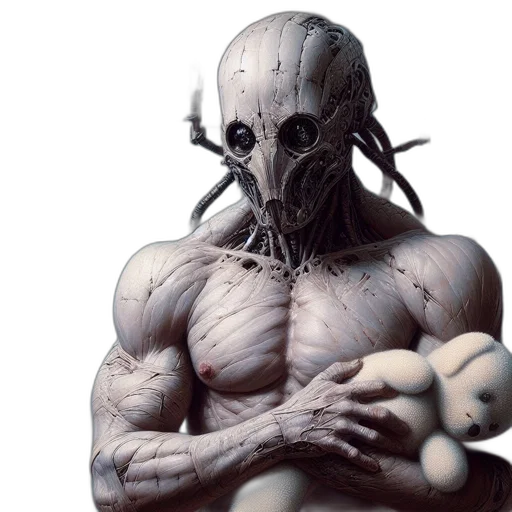 creature, robot, mask, face transparent PNG cut-out