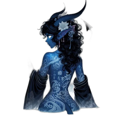 mask, dragon, dress, staff transparent PNG cut-out