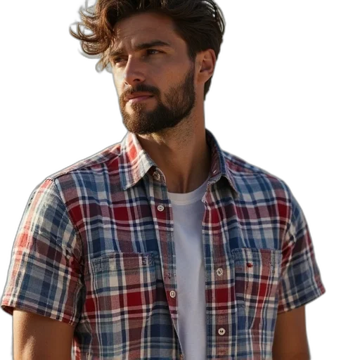 jacket, face, hair, photorealistic transparent PNG cut-out