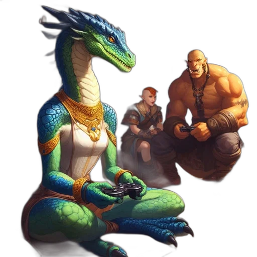 dragon, staff, creature, concept art transparent PNG cut-out