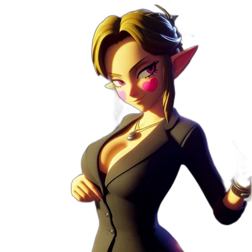 dress, staff, concept art, 3d render transparent PNG cut-out