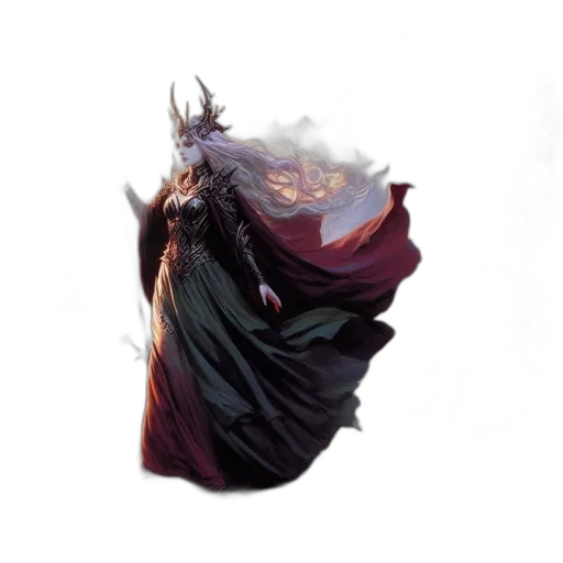dragon, dress, mask, hair transparent PNG cut-out