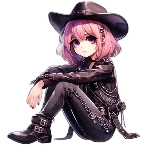 hat, jacket, weapon, staff transparent PNG cut-out