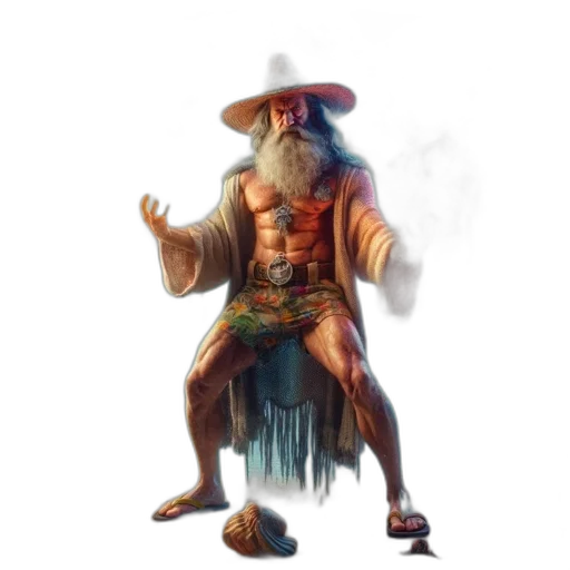 staff, hat, creature, concept art transparent PNG cut-out