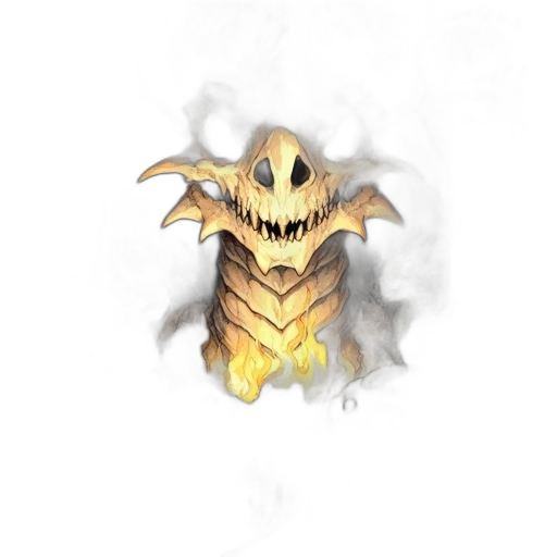 dragon, mask, creature, staff transparent PNG cut-out