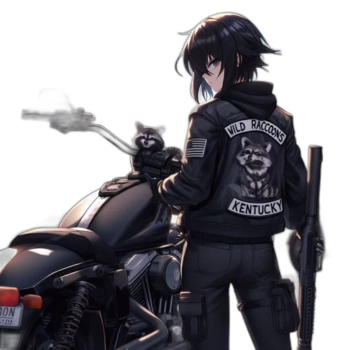 jacket, weapon, concept art, anime transparent PNG cut-out