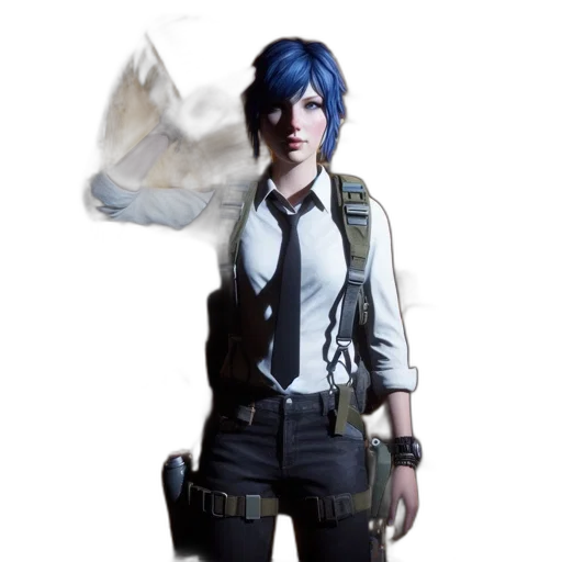 jacket, staff, weapon, face transparent PNG cut-out