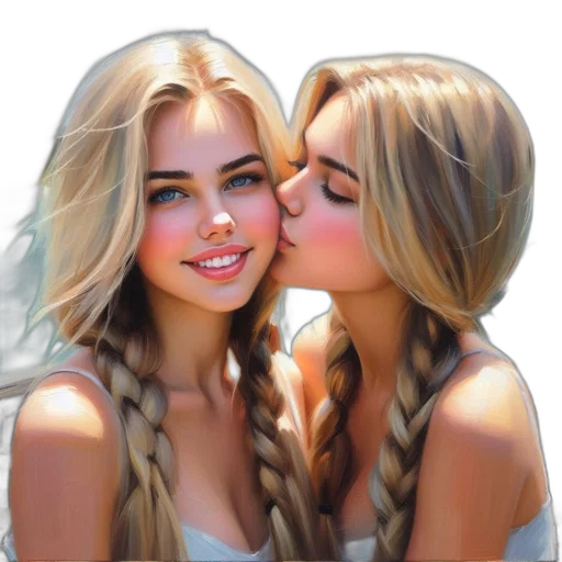 hair, face, jewelry, photorealistic transparent PNG cut-out